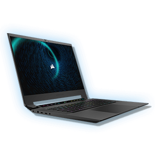 Una laptop para videojuegos Corsair Voyage Gaming.